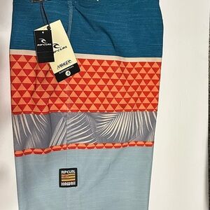 Rip Curl Tropical Blue and Orange Board Shorts